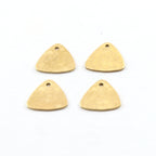 Brass Small 12mm x 12mm Metal Hammered Stamping Blank Rounded (4pc)