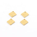 Brass Small 10mm x 10mm Metal Hammered Stamping Blank (10pc)