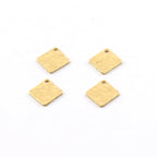 Brass Small 10mm x 10mm Metal Hammered Stamping Blank (10pc)