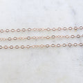 Gold Plated or Brass Rose Flat Link Cable Chain 2.7mm X – Sold by the Foot