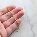2.25mmx2.6mm Brass Gold or Silver Plated Tight Diamond Cut – Sold by the Foot