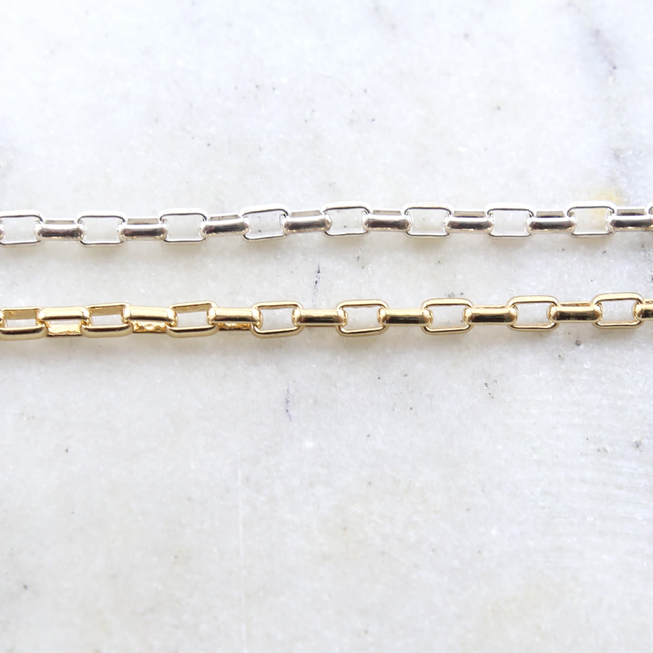 5mmx3.25mm Brass Gold or Silver Plated Thick Rectangular – Sold by the Foot