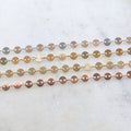 Gold Plated or Brass Silver Gold Rose Gold Matte 4mm Round – Sold by the Foot