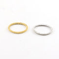 20mmx13mm Pewter Thick Textured Crimped Hammered Oval Metal Open Circle (4pc)