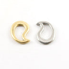 Pewter Large Thick 23mm Smooth Open Teardrop Paisley Design