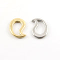 Pewter Large Thick 23mm Smooth Open Teardrop Paisley Design