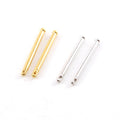 Pewter Metal Short 30mm x 2mm Bar Drop Charm with Ball End (2pc)