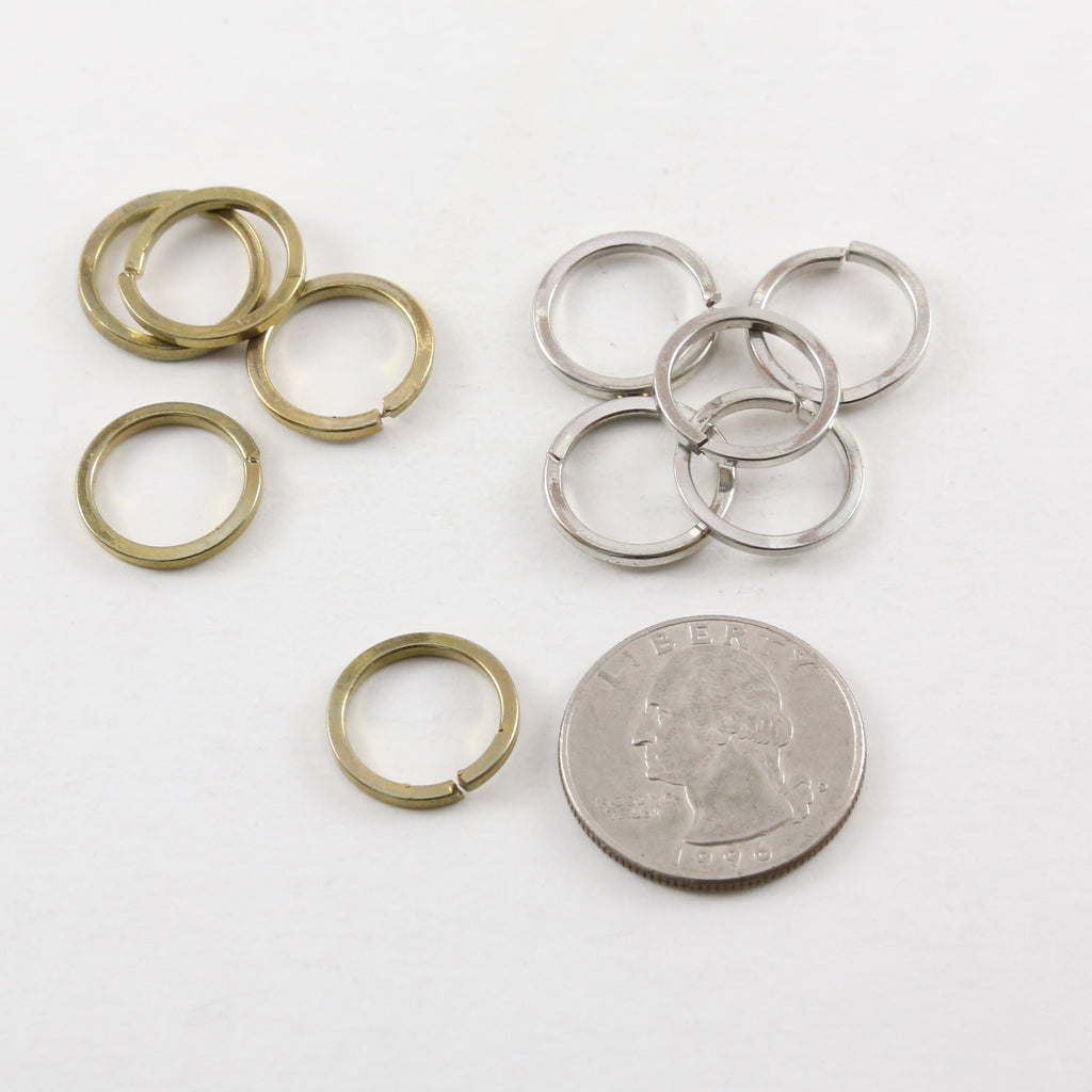 Pewter Thick Split Ring Open Circle 15mm Metal Connector Ring (5pc)
