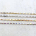 2 Mm Brass Clear or Clear AB Swarovski Rhinestone Chain – Sold by the Foot