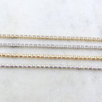 2 Mm Brass Clear or Clear AB Swarovski Rhinestone Chain – Sold by the Foot