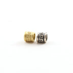Sterling Silver or Vermeil Tibetan Style Square Lined Detail 6mm Shiny Matte