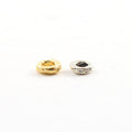 Sterling Silver or Vermeil Artisan Organic Rondelle Shape 6mm Flat Round Donut
