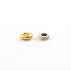 Sterling Silver or Vermeil Artisan Organic Rondelle Shape 6mm Flat Round Donut