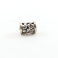 Sterling Silver Tibetan Style Curly Leaf Large Hole Spacer Bead Leather