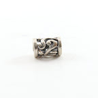 Sterling Silver Tibetan Style Curly Leaf Large Hole Spacer Bead Leather