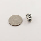 Sterling Silver Tibetan Style Curly Leaf Large Hole Spacer Bead Leather