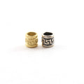 Sterling Silver or Vermeil Tibetan Style Square Lined Detail 6mm Shiny Matte
