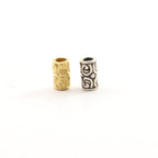 Sterling Silver or Vermeil Long Vintage Style Scroll Bead or Large Hole Spacer