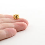 Sterling Silver or Vermeil Intricate Weave Knot Bead in Shiny Gold or Large