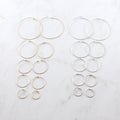Sterling Silver or 14K Gold Filled Beading Hoop Earring Wire 40mm 25mm (2pc)