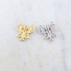 Sterling Silver or Vermeil Fancy Butterfly Y Connector Link Necklace Rosary