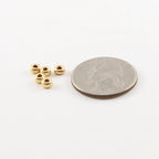 14K Gold Filled 4mm Smooth Pony Rondelle Seamless Spacer Beads (5pc)
