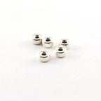 Sterling Silver 6mm Smooth Pony Rondelle Seamless Spacer Beads (5pc)