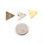 17mmx20mm Pewter Metal Triangle Connector Stamping Blank Double Hole