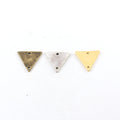 17mmx20mm Pewter Metal Triangle Connector Stamping Blank Double Hole
