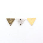 17mmx20mm Pewter Metal Triangle Connector Stamping Blank Double Hole
