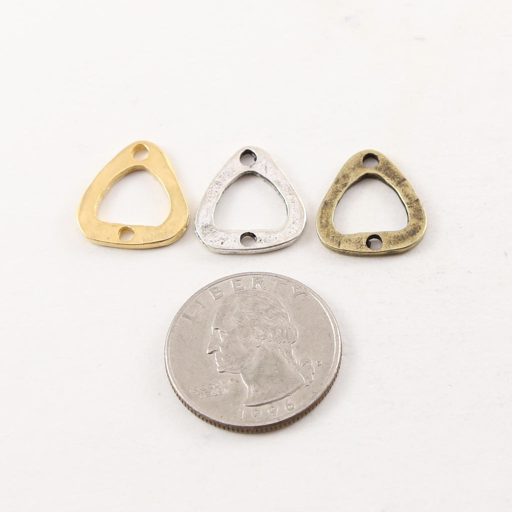 15mmx18mm Pewter Metal Open Rounded Triangle Connector Stamping Blank