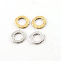 Pewter Small Hammered Textured Rugged 12mm Metal Raw Open (4pc)