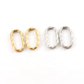 Pewter Thick Twisted Ring Oval 22mm x 15mm Metal Connector (2pc)