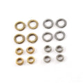 Pewter Small 7mm Large 9mm Metal Twisted Ring Circle Connector (4pc)