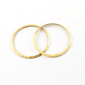 Raw Brass Thin Open Circle 33mm Connector Link Round Charm (2pc)