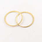 Raw Brass Thin Open Circle 33mm Connector Link Round Charm (2pc)