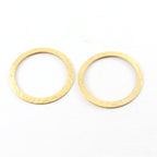 Raw Brass Thick Open Circle 33mm Connector Link Round Charm (2pc)
