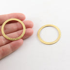 Raw Brass Thick Open Circle 33mm Connector Link Round Charm (2pc)