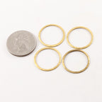 Brass Medium Open Circle 22mm Connector Link Round Charm (4pc)