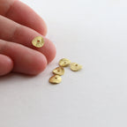 Vermeil 6mm Wavy Disc Rondelle Bead Potato Chip Spacer Beads (5pc)