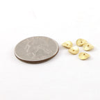 Vermeil 6mm Wavy Disc Rondelle Bead Potato Chip Spacer Beads (5pc)