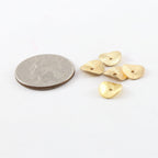 Vermeil 10mm Wavy Disc Rondelle Bead Potato Chip Spacer Beads (5pc)
