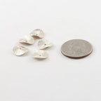 Sterling Silver 12mm or Oxidized Wavy Disc Rondelle Bead Potato Chip (5pc)
