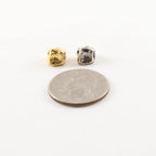Sterling Silver or Vermeil Large 8mm Raw Shape Nugget Spacer Bead