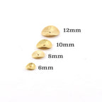 Vermeil 12mm Wavy Disc Rondelle Bead Potato Chip Spacer Beads (5pc)