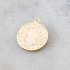 20mmx17mm Brass Round Australian Queen Elizabeth Ll Gold Coin Delicate