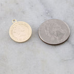 20mmx17mm Brass Round Australian Queen Elizabeth Ll Gold Coin Delicate