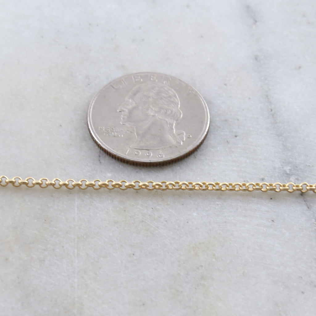 Brass 2mm Small Delicate Rolo Chain 8 Finishes Chain – Sold by the Foot