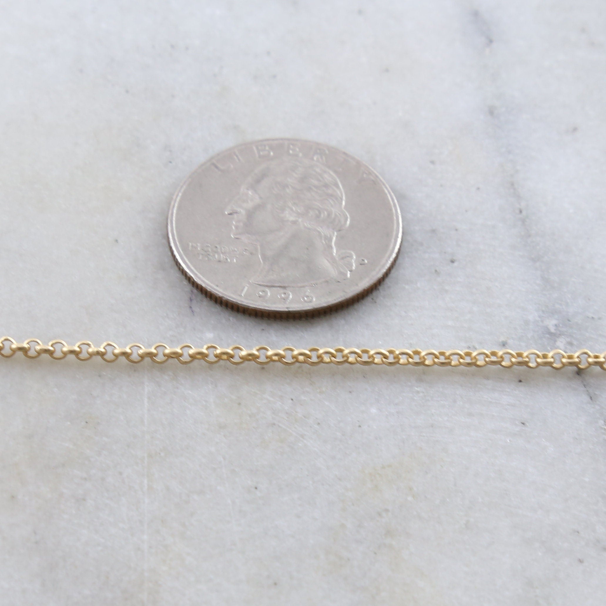 Brass 2mm Small Delicate Rolo Chain 8 Finishes Chain – Sold by the Foot