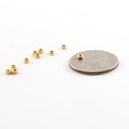 14K Gold Filled 3mm Smooth Pony Rondelle Seamless Spacer Beads (10pc)